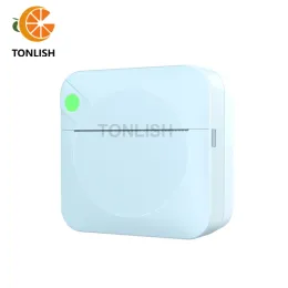 Skrivare Tonlish C17 Trådlös Mini -skrivare Bluetooth Pocket Thermal Printer Inkless Portable Sticker Printer för utskriftsetikett