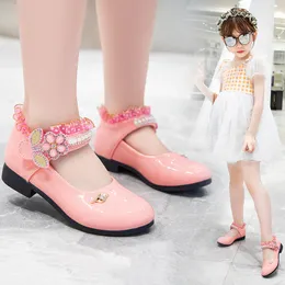 أطفال الأطفال Princess Shoes Baby Soft-Solar Toddler Shoes Girl Children Single Shoes Sixies 26-36 A8oq#