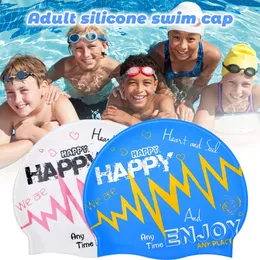 Homens homens impermeabilizados com silicone flexível e orelha longa proteção piscina de natação tampa de boné para crianças adultas 240410