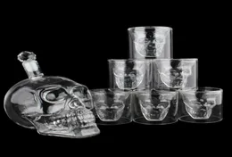 Crystal Skull Head S Cup Set 700ml Whiskey Wine Glass Bottle 75ml Cases Coups Decanter Home Bar Vodka Dugs1172999