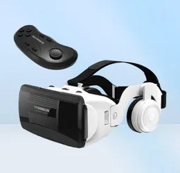 VR -гарнитура 3D Virtual Reality Glasses Hearset Hearset Viage Binoculars с удаленным контроллером стерео наушники для смартфона H9685140