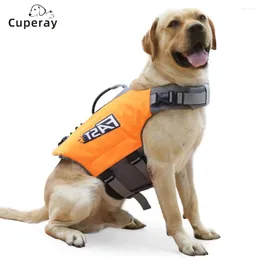 Dog Apparel Life Jacket Pet Safety Vest Adjustable Lifesaver Ripstop Preserver With Rescue Handle For Medium And Large Dogs
