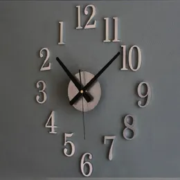 Mode kreative Umkehrung der Uhrzeit Back Metal Textur Wirklich 3D Stereo DIY Wall Clock220v