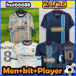 23/25/25 Philadelphias Union Soccer Maglie 2024 2025 in trasferta Aaronson Przybylko Glesnes Bedoya Martinez Bedoya Uhre Gazdag Camisetas de Fubol Uniforme