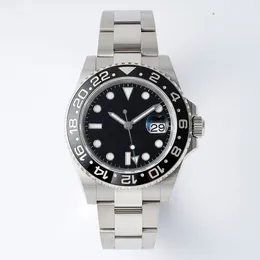 高級時計の機械式時計ムーブメントウォッチセラミックベゼル40mm発光ファッション腕時計ステンレススチールリストバンドカレンダーウォッチ