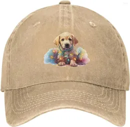 Ball Caps Labrador Retriever Puppy em chapéu de Natal para homens papai chapéus ajustáveis