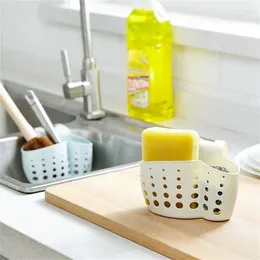 Bottiglie di stoccaggio Porta del lavello cucina Assalto cesto scarico Sucker sapone Scaffale per spugna Organizzatore Accessori per portapacchi da bagno