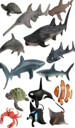 Simulering Marine Animals Model Toy Decorative Props Fish Crab Marine Organismer Modeller Ornament Dekorationer Kids Learning E4467798