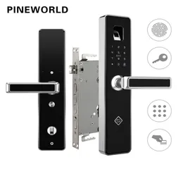 PineWorld البصمة البيومترية الذكية LockHandle الإلكترونية lockfingerprintrfidkey الشاشة الرقمية كلمة المرور القفل 2017326529