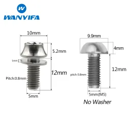 Wanyifa Titanium Bolt M5x12mm Bicycle Bottle Cage Bolts Bike Water Holder Fixed Screw