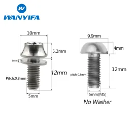 wanyifa 티탄 볼트 M5x12mm 자전거 병 케이지 볼트 자전거 워터 홀더 고정 나사