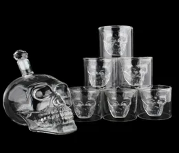 Crystal Skull Head S Cup Set 700ml Whisky Wine Glass Bottle 75ml copos de copos de decantador bar vodka de vodka canecas 4982127