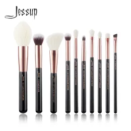 Shadow Jessup brushes 10pcs Make up Brush NaturalSynthetic Wooden Foundation Powder Contour Definer Concealer Blending Eyeshadow Brush