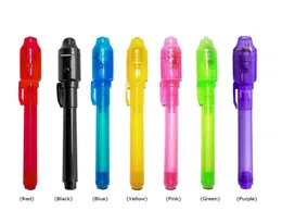 2020 Luminous Light Pen Big Head Magic Purple 2 in 1 UV Black Light Combo Drawing Discible Ink Pen Learning Teary Toys for CH8308925