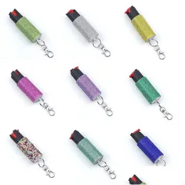 Keychains Lanyards Självförsvar Womens Color Diamond Supplies Keychain Designer Accessories Diamond-Errusted-Bag Keyring Drop Deliver OT71J