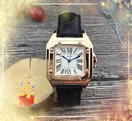 Marca top piccoli dimensioni da donna orologi quadrati custodie quadrate in pelle cravatto cinghia al quarzo movimenti moda 3 puntatore donna vestito orologio orologio orologio all'ingrosso regali all'ingrosso