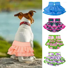 Dog Apparel Pet calça menstrual fralda feminina com padrão de flores fita adesiva Anti-assédio Fisiológico