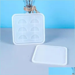 Formen Wimpern Aufbewahrungsbox Form mit Deckelkette False Display Tablett Harz Make -up -Behälter Organizer Gießen Epoxidkunst Tropfen d Dhgarden Dhxev