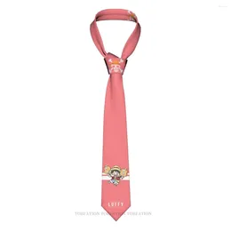Laço amarra um crânio de uma peça Luffy 3D Impressão Tie de 8 cm de largura Acessórios de camisa de gravata poliéster Decoração de festa