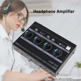 مكبر للصوت 4Channel Mono/Stereo Set Set Amp Amp Ampphone مع إدخال RCA 3.5mm 6.35mm للاستوديو والمرحلة