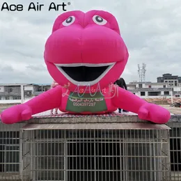 4m 13ft high Large Ground-Lying Pink Inflatable Dinosaur Suitable For Holiday Decoration Activities