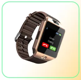Original DZ09 Smart Watch Bluetooth Wearable Devices Smartwatch för iPhone Android -telefonklocka med kameraklocka Sim TF Slot Smart1109610
