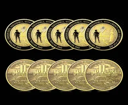 5pcs artesanato em homenagem à lembrança de 11 de setembro Ataques Bronze Coins de desafio colecionável para lembranças Original Presentes1098466