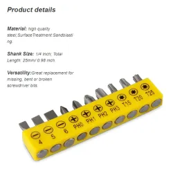 10pc hex bit electric accessories with magnetic pecldriver bit bit bits قابلة للتعديل بتات البراغي الكهربائية بت بت بتات البراغي الكهربائية