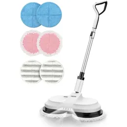 Cordless Electric Mop Floor Cleaner DualMotor Powerful Spin wWater Spray and LED Headlight 240412