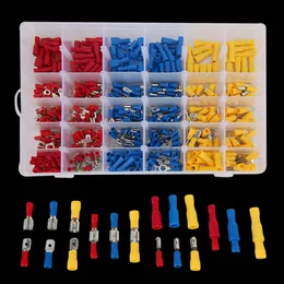 480/300/280pcs Connettore per cavo isolato Filo elettrico Crimpata per altura a goccia per anello per anello per anelli rotanti Kit assortito