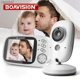 Baby Monitores de 3,2 polegadas colorido LCD Vídeo sem fio Monitor de bebê Visão noturna Monitor de babá de 5 metros Bebek Monitoramento de lullaby Câmera de segurança VB603C240412