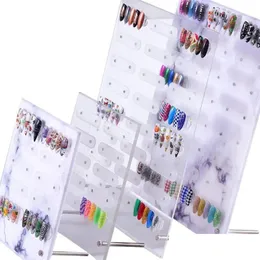 Nail Practice Display 1 Set Gel Polish Color Stand Acrylic Magnetic Fake Tips Holder Art Decoration Showing Shelf Drop Delivery He Dhmof