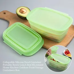 Dink store 1pcs insalata per esterni in campeggio da picnic con coperchio in silicone in silicone bento pranzo contenitore