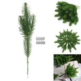 Dekorativa blommor 25st DIY Artificial Pine Picks Garland för julgrangrenar Blomma kransar Dekoration Holiday Decor Gift Supplies