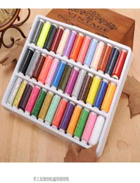 39rollset NO402 Fili di cucito a colori misti Spolyestersewing Forniture per il filo della macchina a mano per cucire 1108372