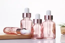 Bottiglie per profumo di olio essenziale in vetro rosa ciliegia bottiglie di gocce di pipetta con cappuccio in oro rosa 1050ml3338758