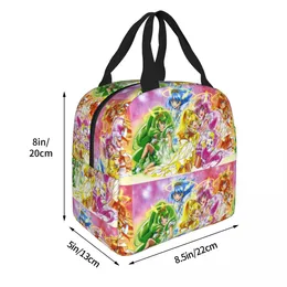 ابتسامة بريس الأنيمي المعزول حقيبة الغداء Yayoi Miyuki Nao Reika Akane Lunch Container Bag Bag Bag Box Box Box Food Food Bags