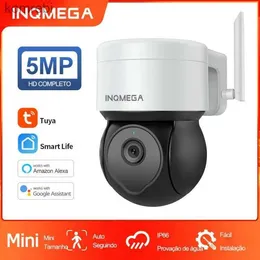 PTZ Kameralar Inqmega 5MP TUYA DIŞ PTZ Kamera AI İnsan Algılama Otomatik İzleme Güvenliği CCTV Kamera Ev ve Alexa Wifi IP Kamera C240412