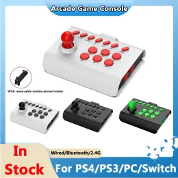 Joysticks dricksvatten Gaming Joystick 3 Anslutningslägen Arkad Stick Controller Känsligt exakt support Turbo Serial Sending för PS4/PS3/PC