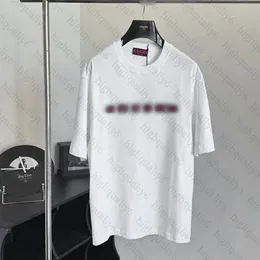 24SS Spring/verão Nova camiseta de marca com mangas curtas respiráveis impressas de alta qualidade, mangas curtas do mesmo estilo para homens e mulheres, frete grátis