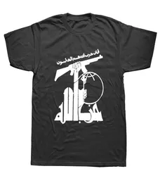 La bandiera di Hezbollah Fashion Men maglietta 100 cotone uomo a manicotto corto tees4790082