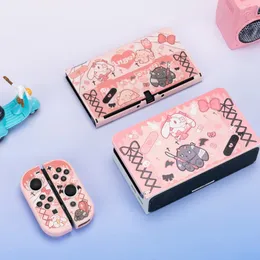Geekshare Rabbit Protective Case per Nintendo Switch / Switch OLED Dock Cover Coperon Cover Kit NS Accessori Serie di coniglietti gotici