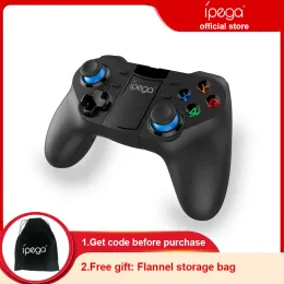 Gamepads ipega pg9129 bluetooth gamepad joystick para Android iOS Controle PC com suporte de luz LED PUBG Arena de facas de valor, etc.