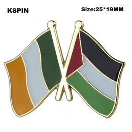 Brooches Ireland & Palestine Friendship Flag Badge Brooch National Lapel Pin International Travel Pins