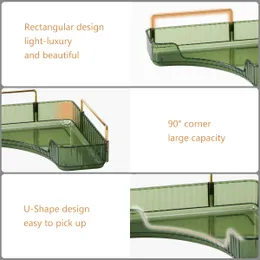 Organizador de maquiagem da prateleira de banheiro do banheiro do banheiro de banheiro de canto para bandeja de perfume de vaidade para armazenamento de canto