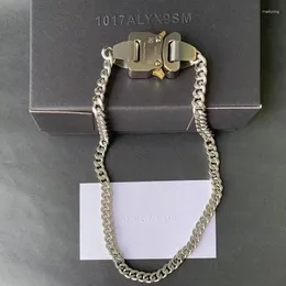 Подвесные ожерелья 2024s alyx hero cheam cheanglace Мужчины женщины пары металлическая пряжка 9sm хип -хоп высококачественный
