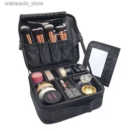 Kosmetische Taschen Hochwertige Make -up -Hülle Marke Travel Cosmetic Bag für Frauen tragbare Schönheit Frauen Make -up Storage Box Nagel Werkzeug Koffer L49