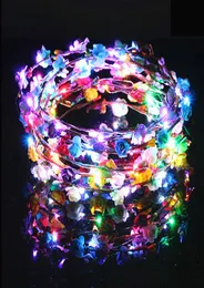 Светодиодные сияющие венки Falsh Glow Flower Crown Heads для невесты для свадебной вечеринки. Ночной рынок. Дети, светящиеся гирлянды Toys Ti6829495