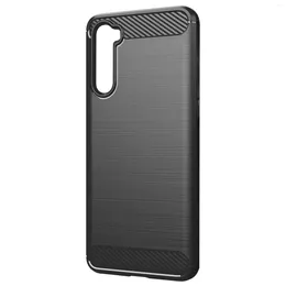 Лозы для OnePlus Case Case Black Slim Fit Гибкий TPU щетка текстура мягкая защитная крышка