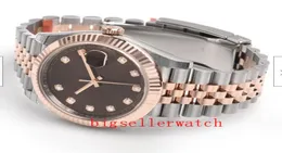 Luxus hochwertige Männer039S -Armbanduhren Datum Jung 126331 18K Roségold Diamant Zifferblatt 41 mm automatische mechanische Bewegung MENS WA8145743